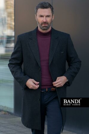 Čierny pánsky kabát Artioni - neformálny outfit
