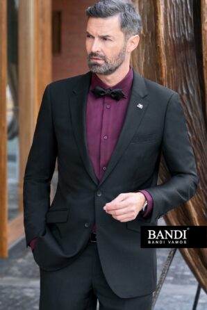 Elegantný čierny oblek Geraldo