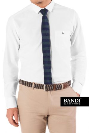 Pánska pletená kravata - príklad outfitu na voľný čas