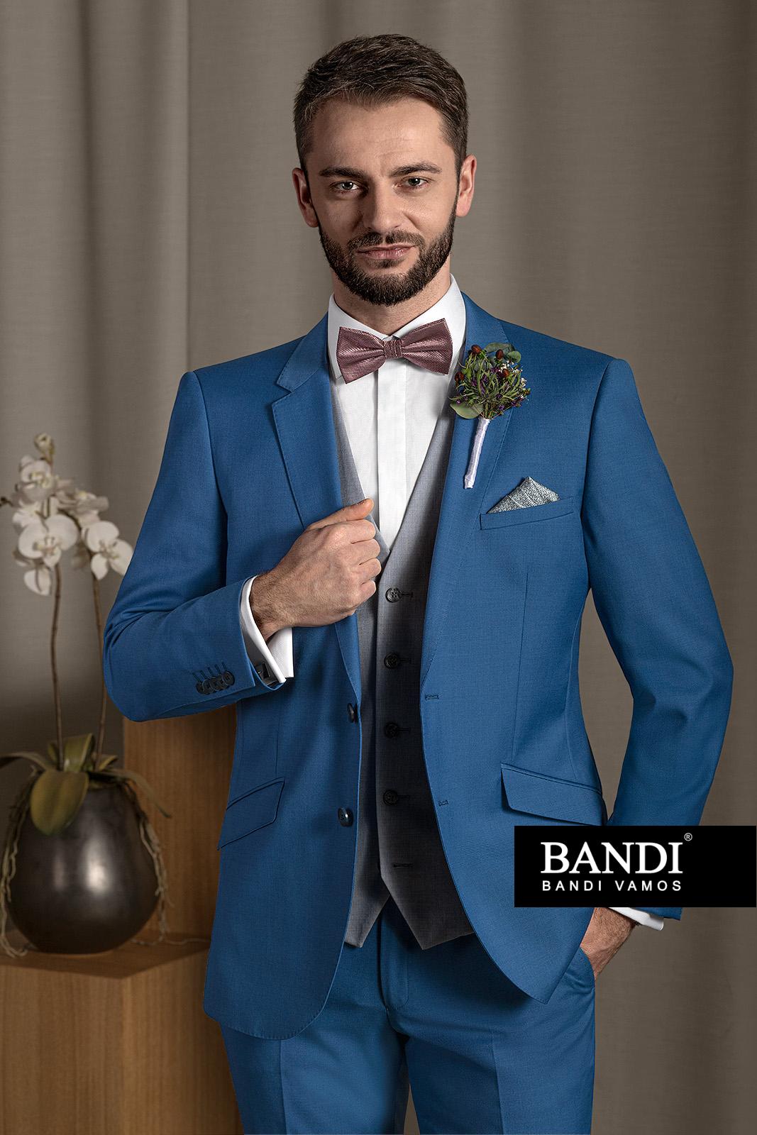 Modrý pánsky oblek BANDI, Arturo, Slim Fit