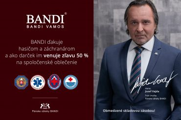 Majiteľ módnej značky Pánske obleky BANDI ďakuje a nadeľuje pred Vianocami záchranárom, policajtom, hasičom a ďalším členom IZS zľavu 50 %