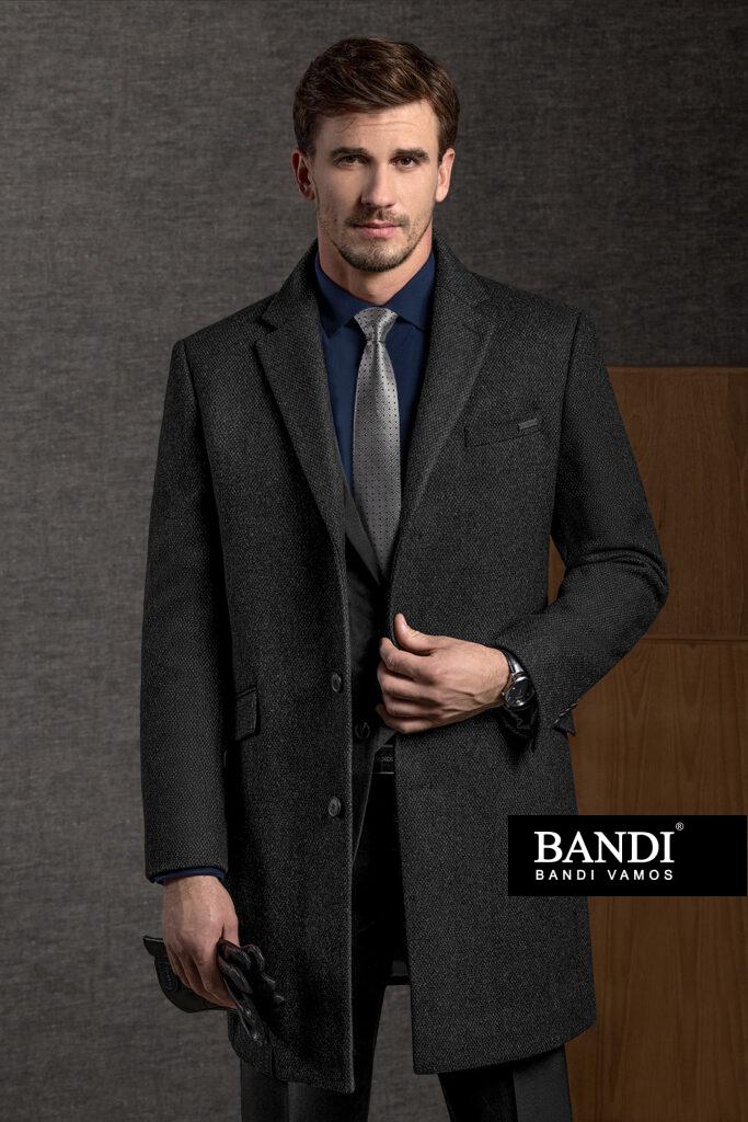 Pánsky vlnený kabát BANDI Mazarelli, antracit