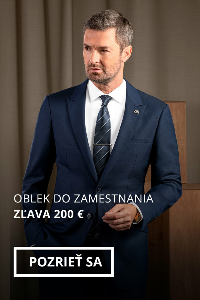 Modrý pánsky oblek BANDI do zamestnania