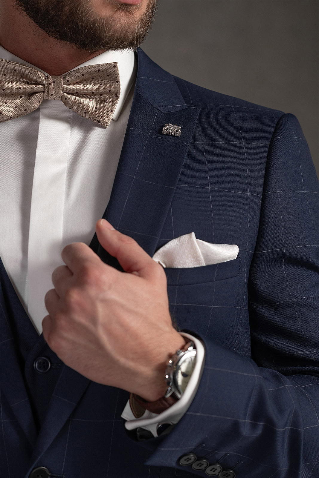 Pánský oblek BANDI Lacrone Marin, Tailored Fit
